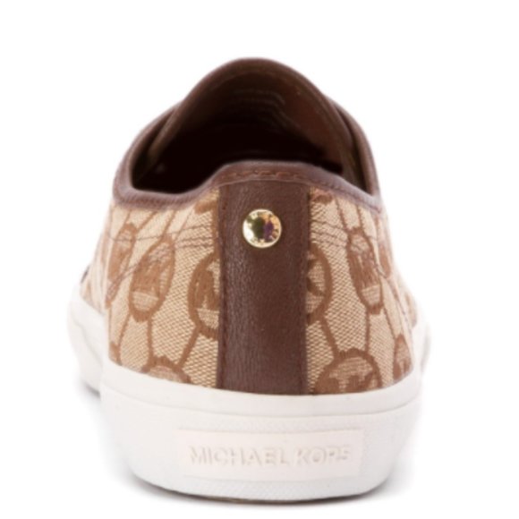 New MICHAEL Kors Women's Monogram Mocha Size 9 M Tan and Brown - Picture 8 of 15